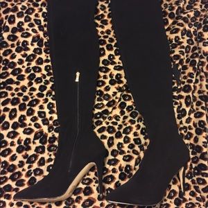 Simmi London black  thigh high boots